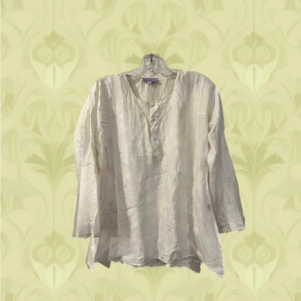 100% SILK TUNIC TOP by CALYPSO Christiene Celle